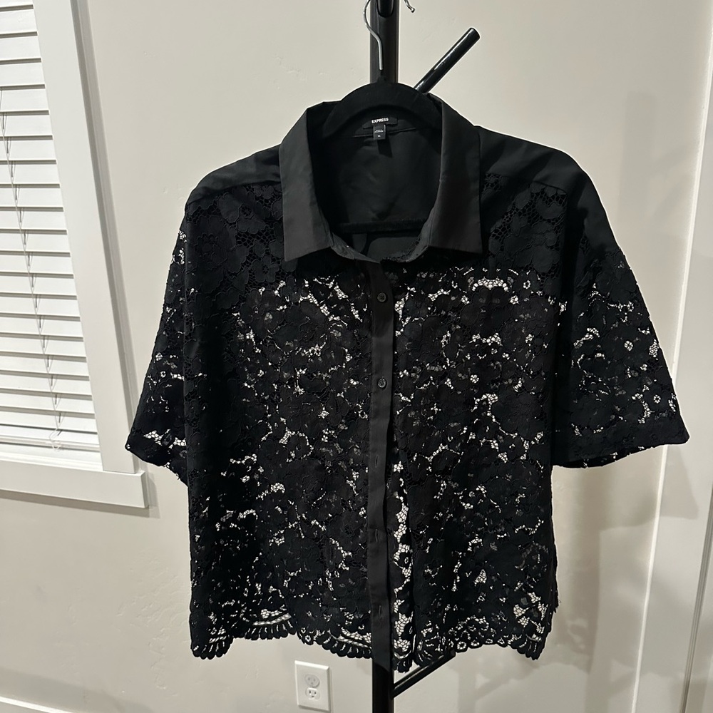 Express Black Collared Shirt